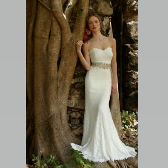 BHLDN Tadashi Shoji 'Seraphina' Bridal Gown~Size 0 - Picture 2 of 7